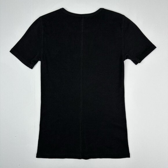 Everlane‎ Women's Black The Ribbed Supima Cotton Crew Neck Tee XS/C26 - Picture 6 of 12